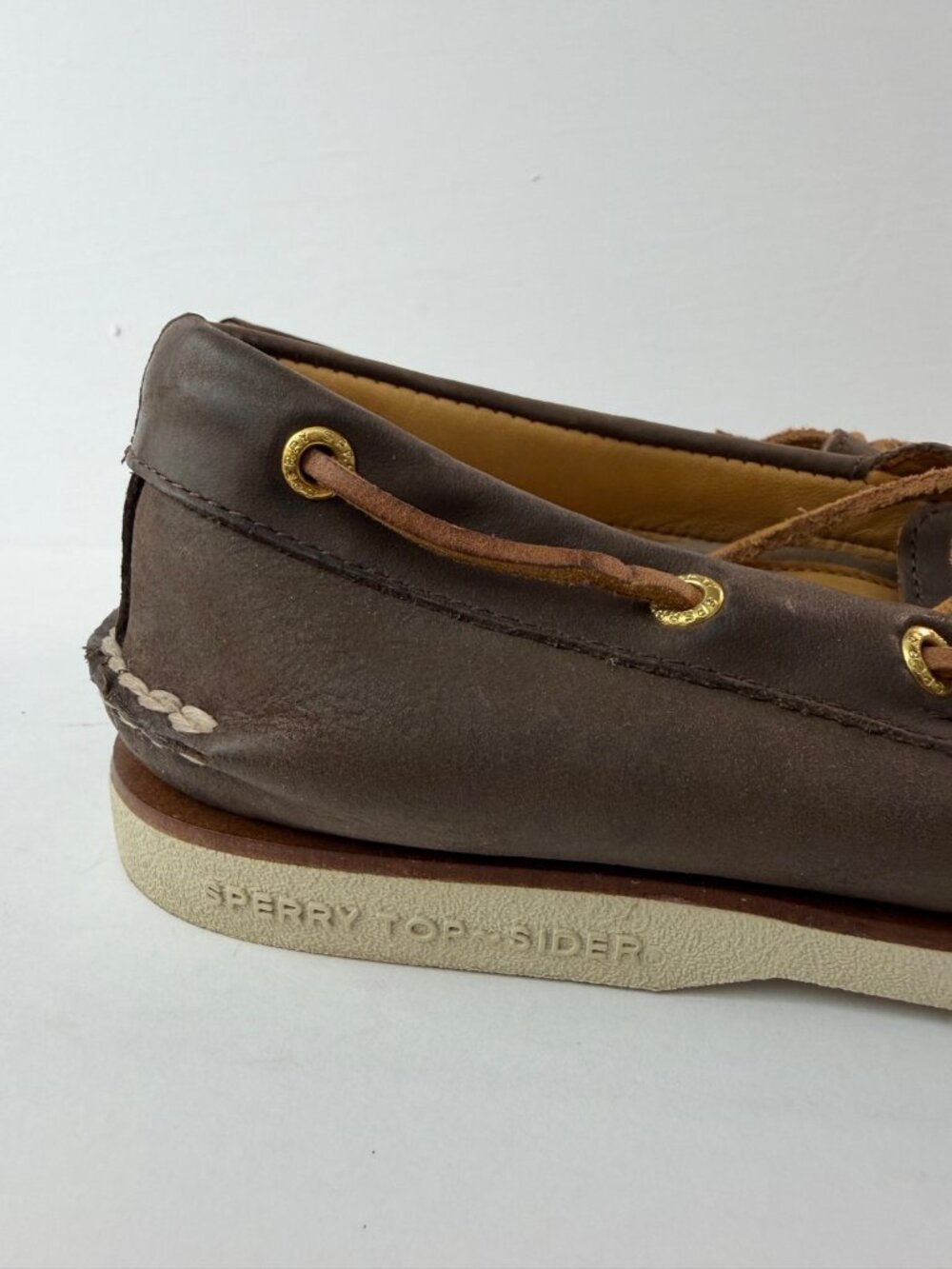 Sperry Men's Gold Cup Authentic Original Boat Shoes 11M Brown Leather Slip On - Picture 5 of 10